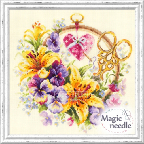 Magic Needle Kit/Lilies for Needlewoman 100-121