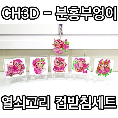 CH3D-분홍부엉이열쇠고리