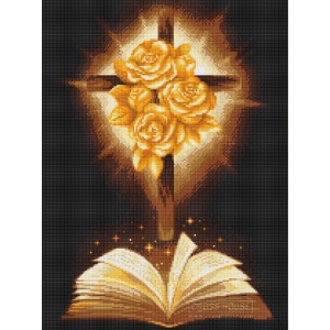 블링- 십자가와성경책(원형+AB) 45x60cm
