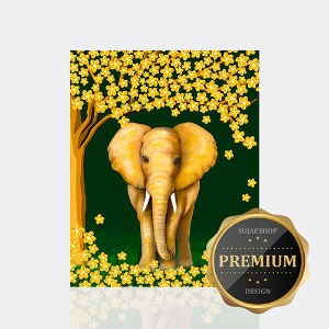S3D-황금나무코끼리 40x50cm