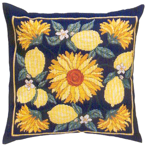 Sunflowers &amp; lemons cushion - AD218 