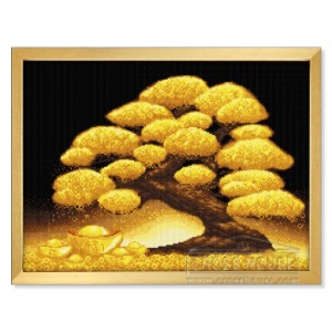 [캔버스] CV-027 황금돈나무(원형+AB) 60x45cm